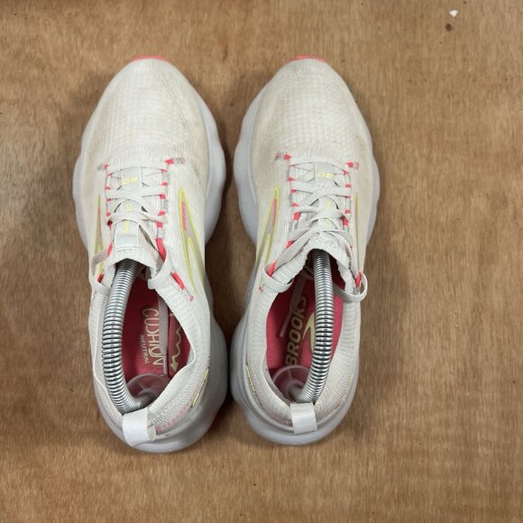 Brooks Glycerin 20 StealthFit Women Size 8 Pink White Running Shoes - Picture 5 of 9
